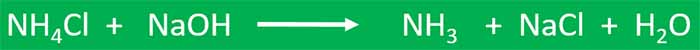 ammonium chlorode and sodium hydroxide reaction