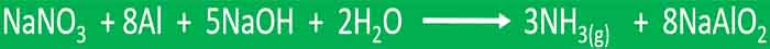 sodium nitrate alumium sodium hydroxide reaction