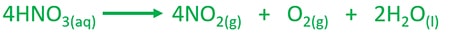 Decomposition of nitric acid