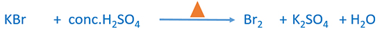 Potassium bromide and concentrated sulfuric acid