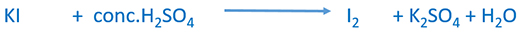 Potassium iodide and concentrated sulfuric acid