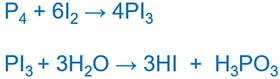 Hydrolysis iodine compound to prepare HI