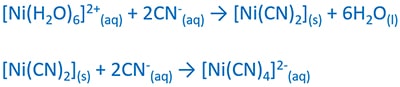 Nickel ion and nitrile ions