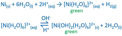 nickel metal and acid reaction