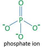 Molecule of phosphate ion