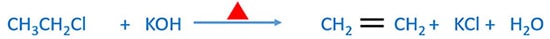 Reaction of chloroethane, alcoholic KOH to prepare propene