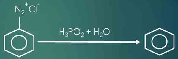 benzene from diazonium salts