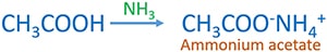 ethanoic and ammonia reaction