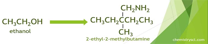 ethanol to 2-ethyl-2-methylbutamine