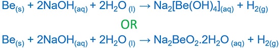 Be + NaOH |Beryllium and sodium hydroxide 
