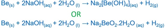 Be + NaOH |Beryllium and sodium hydroxide 