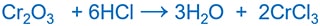 Cromium(III) oxide and HCl reaction