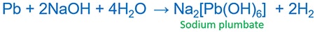 Pb and NaOH, Amphoteric behavior of Lead