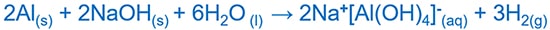 Aluminium and sodium hydroxide