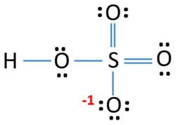 Bisulfate (HSO4-) Ion Lewis Structure