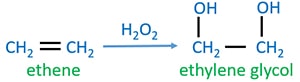 Ethene alkene and hydrogen peroxide reaction