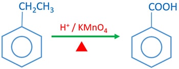 ethyl benzene and strong oxidizing agent