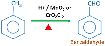 toluene with mild oxidizing agent reaction