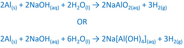Aluminium And Sodium Hydroxide Reaction Al Naoh