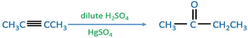 2-butyne hydration -addition of water