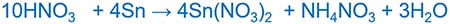 Sn and nitric acid reaction