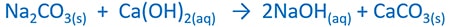 Sodium carbonate and milk of lime reaction - Na2CO3 + Ca(OH)2