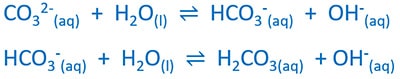 carbonate ion hydrolysis reactions